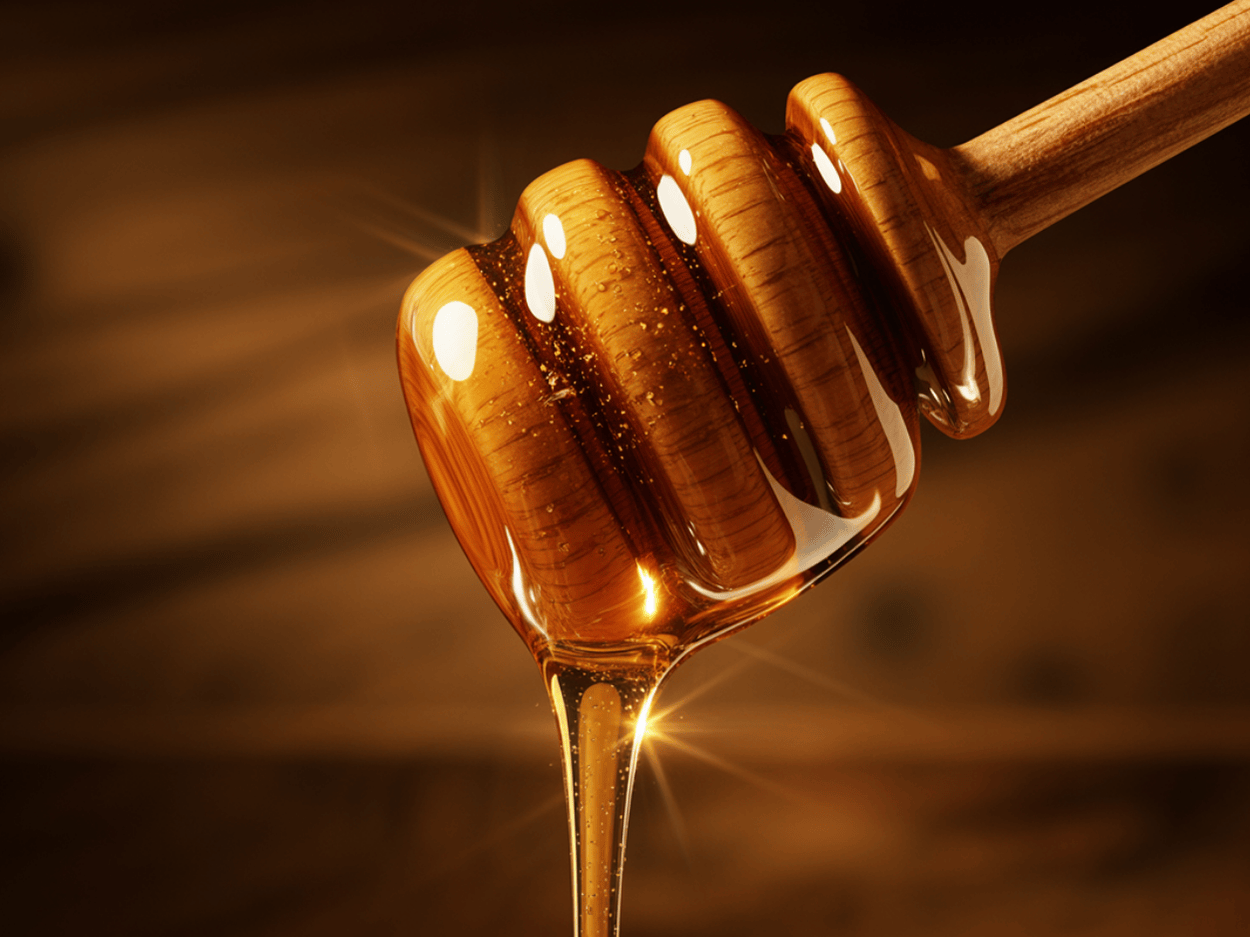 waarom honing met houten lepel